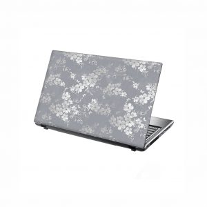 Laptop Skin Grey Flower of Elegance