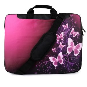 TaylorHe Laptop Bag Pink Butterflies